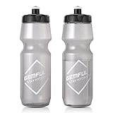 GEMFUL Bottiglia per Bici da 750 ml Trasparente Senza BPA per Palestra Ciclisti MTB Sport 2 Pcs