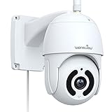 wansview Telecamera Wi-Fi Esterno, 1080P Videocamera Sorveglianza Esterno Impermeabile con Pan 350° Tilt 90°, Sensore di Movimento, Audio Bidirezionale, Funziona con Alexa W9 (bianco)