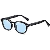 SHEEN KELLY TR90 Vintage UV400 Occhiali da sole colorati retrò moda donna Tony stark occhiali da sole rotondi Blu