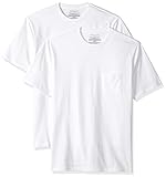 Amazon Essentials - Confezione da 2 magliette a maniche corte da uomo, vestibilità comoda, con taschino, Bianco (White Whi), US XS (EU XS)