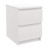 Ikea Malm – Cassettiera a 2 cassetti, 40 x 55 cm, Colore Bianco