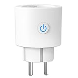 Prese Intelligenti Wifi 16A Smart Plug (Type F) con Monitoraggio Energetico, Protezione Sovraccarico, Timer, Regolazione del Programma e Compatibilità con Alexa & Google Home, 1 Pezzi