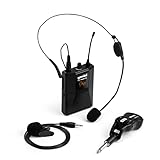 Gemini Sound Pro Audio GMU-HSL100 Plug and Sing Karaoke DJ Bluetooth Wireless UHF Band Cuffie e Microfono Lavalier con Jack Cordless da 1/4"