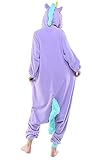 ZKomoL Animali Pigiama Kigurumi Onesie Unisex per Adulti per Feste e Cosplay Costume (XL, Purple Unicorn)