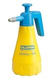 GLORIA Nebulizzatore a pressione Hobby 100, Nebulizzatore a mano per giardino, Liquido contenuto: 1 L, Con ugello regolabile