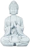 Zen Light - Statuetta di Buddha meditazione 2, grigio pietra, SBM2