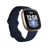 Fitbit Versa 3 Health & Fitness Smartwatch with 6-months Premium Membership Included, Built-in GPS, Daily Readiness Score and up to 6+ Days Battery, Midnight / Soft Gold