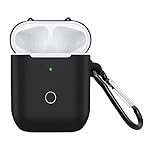 Custodia di Ricarica wireless compatibile Air-Pods 1&2, Wireless Charging Case (auricolari non inclusi) con Tasto di Sincronizzazione Bluetooth per ricarica wireless