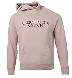 Abercrombie & Fitch Felpa con cappuccio uomo, Colore: rosa., L