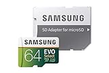 Samsung Memorie MB-ME64GA EVO Select Scheda microSD da 64 GB, UHS-I U3, Fino a 100MB/s, con Adattatore SD